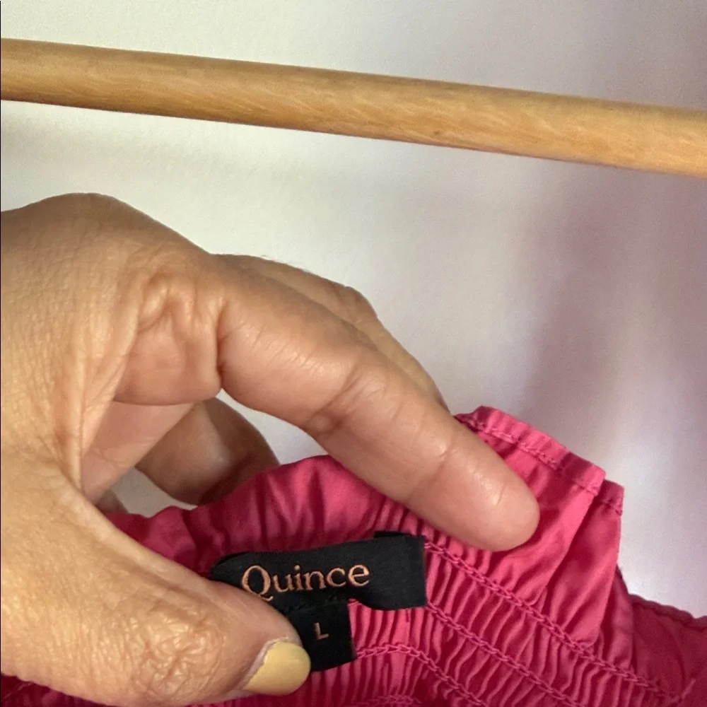 Quince Hot Pink Ruffle Strap Maxi Dress - Picture 2 of 5